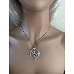 Brighton Casablanca Jewels Soft Teardrop Crystal Silver Short Necklace Extension